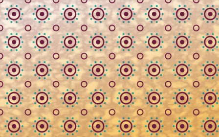 Island Punch Batik Blooms — light pink, teal and beige batik background