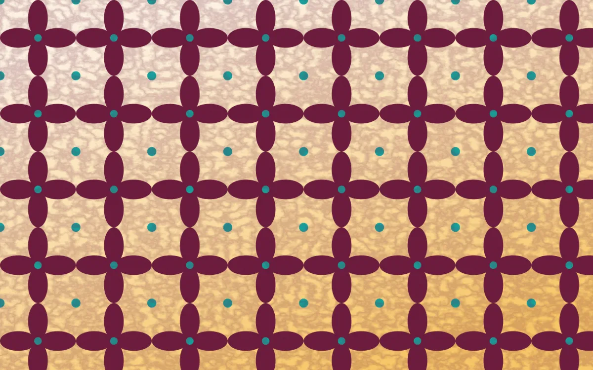 Island Punch Batik Kawung — light pink, teal and beige batik background
