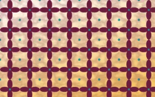 Island Punch Batik Kawung — light pink, teal and beige batik background
