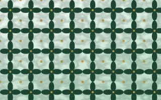Jade Dynasty Batik Kawung — light green, gold and white batik background