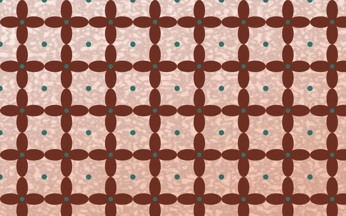 Jaipur Rose Batik Kawung — light brown, teal and orange batik background