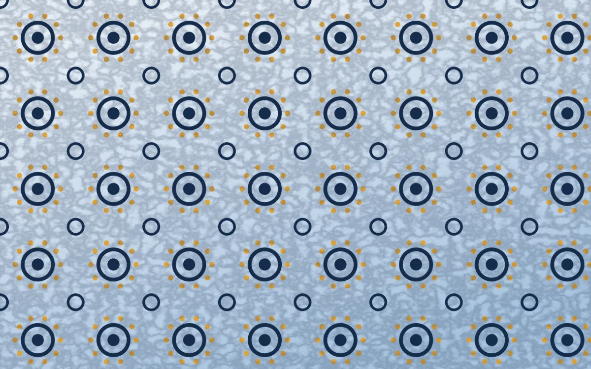 Jodhpur Indigo Batik Blooms — light blue and gold batik background