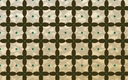 Kerala Spice Batik Kawung — colourful brown, green and beige batik background