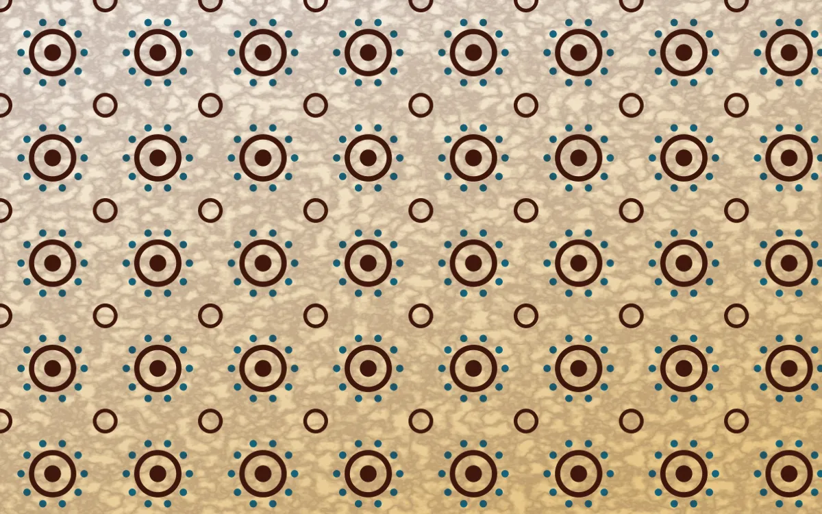 Lagos Wax Batik Blooms — light brown, teal and beige batik background