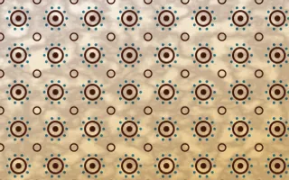 Lagos Wax Batik Blooms — light brown, teal and beige batik background