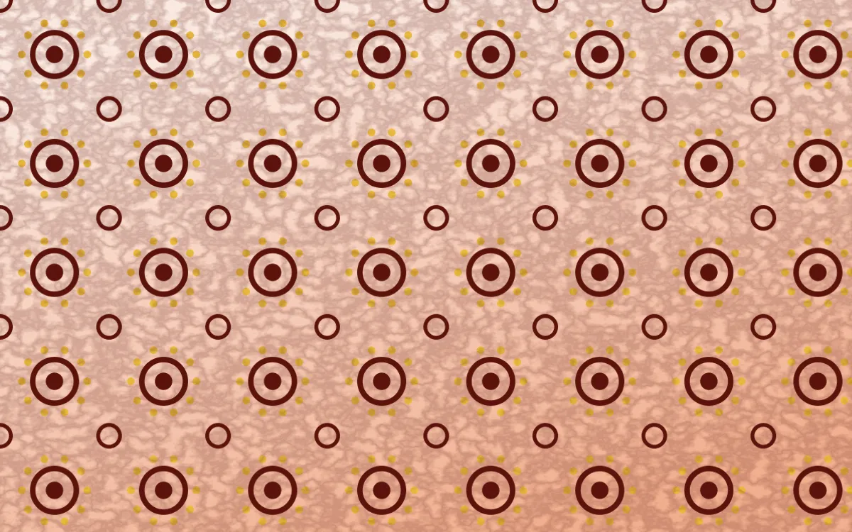 Lantern Festival Batik Blooms — light red, gold and orange batik background