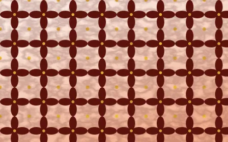 Lantern Festival Batik Kawung — light red, gold and orange batik background