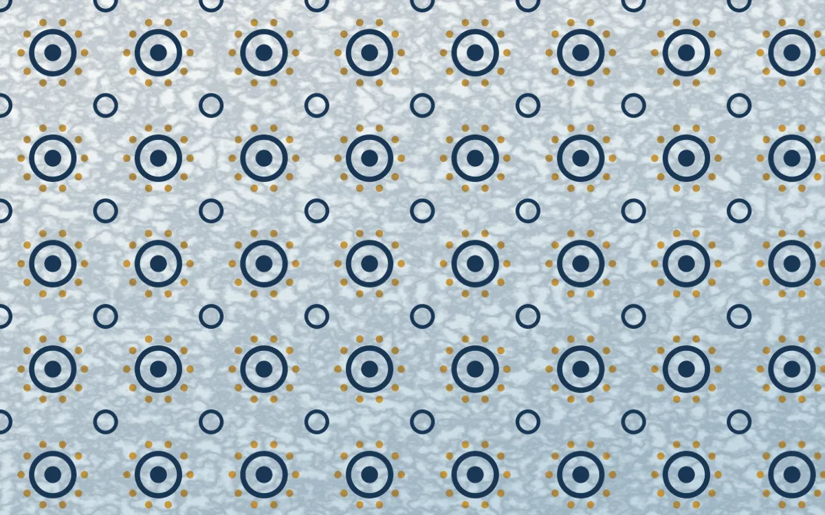 Lisbon Azul Batik Blooms — light blue, gold and white batik background