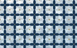 Lisbon Azul Batik Kawung — light blue, gold and white batik background