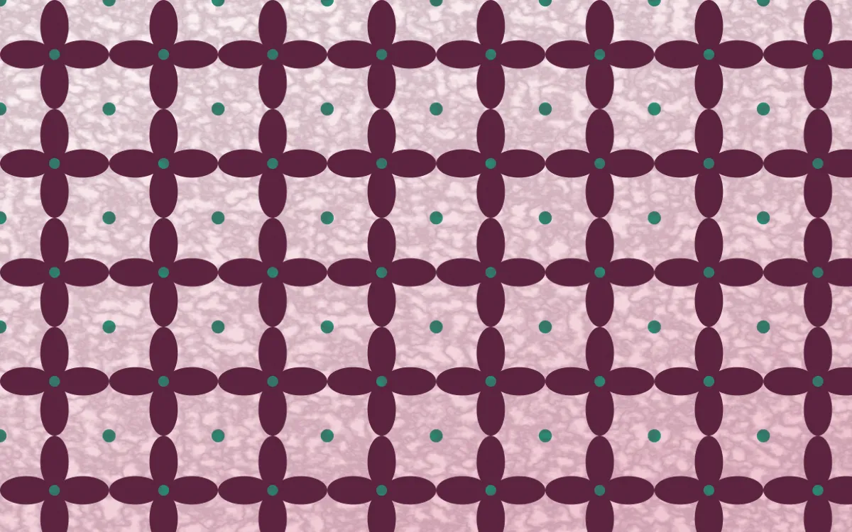 Lotus Siam Batik Kawung — light pink, teal and white batik background