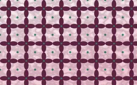 Lotus Siam Batik Kawung — light pink, teal and white batik background