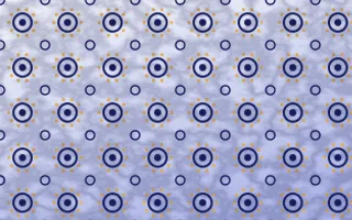 Majorelle Batik Blooms — light blue, gold and white batik background