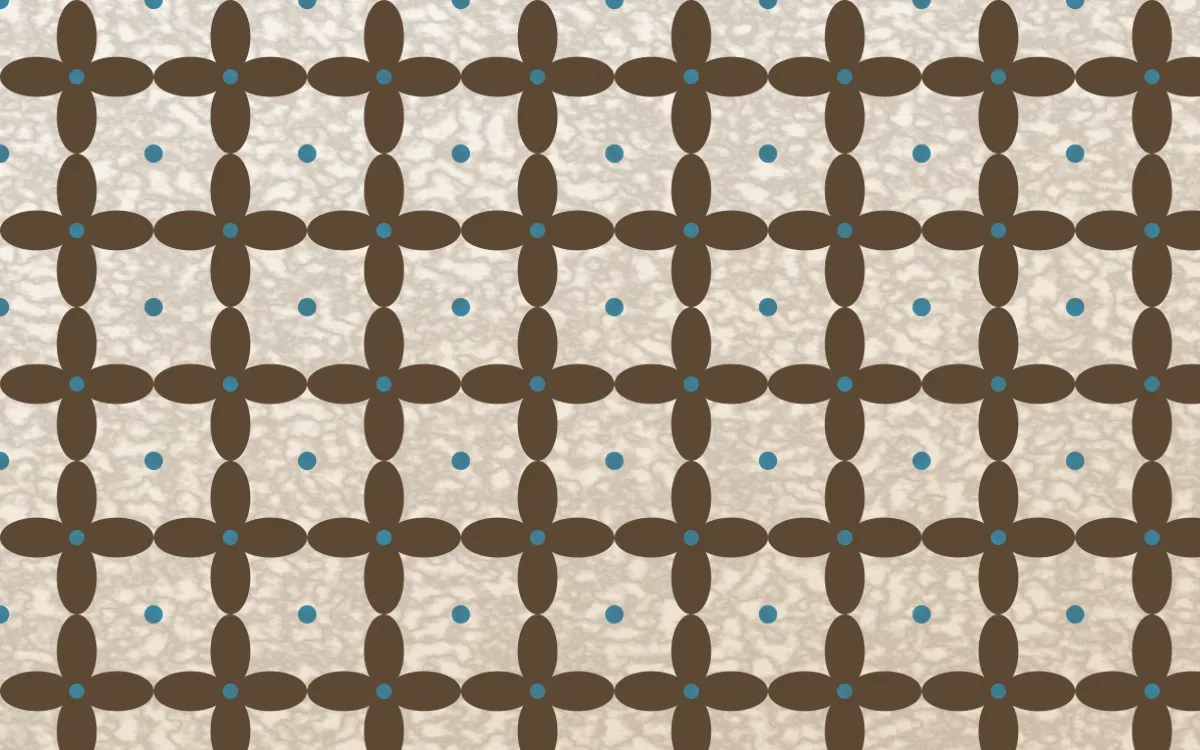 Manila Shell Batik Kawung — light brown, blue and white batik background