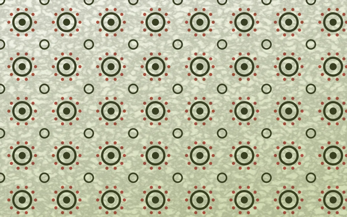 Matcha House Batik Blooms — light green, red and white batik background