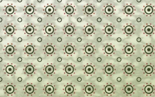 Matcha House Batik Blooms — light green, red and white batik background