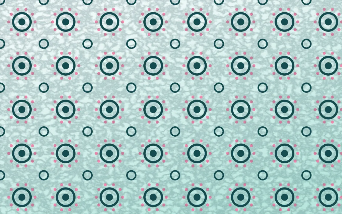 Miami Deco Batik Blooms — light teal, pink and white batik background