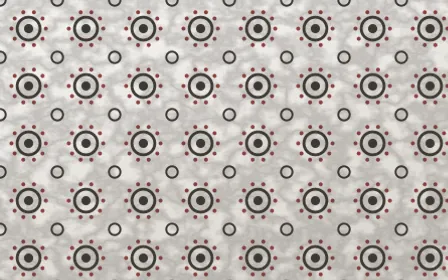 Milano Stone Batik Blooms — light grey, red and white batik background