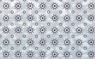 Montréal Hiver Batik Blooms — light blue, red and white batik background