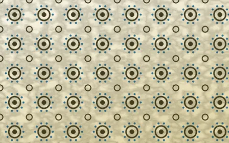 Nile Papyrus Batik Blooms — light yellow, blue and beige batik background