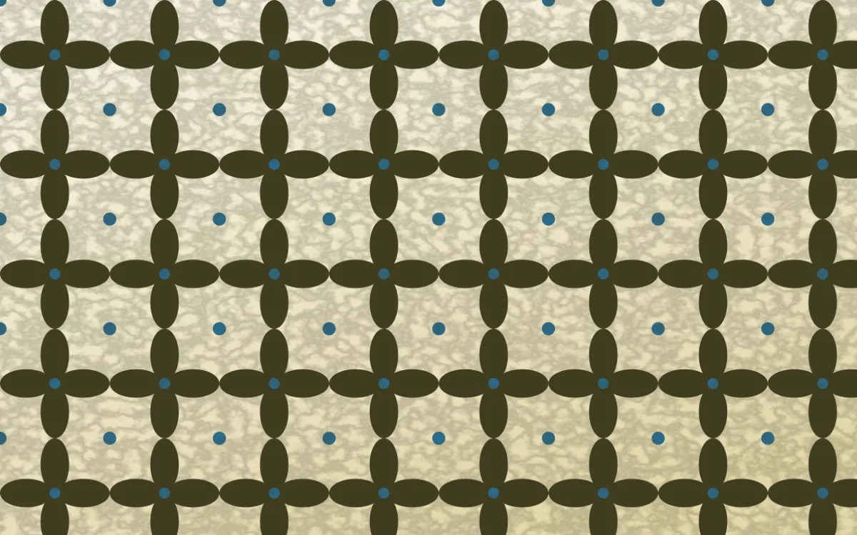 Nile Papyrus Batik Kawung — light yellow, blue and beige batik background