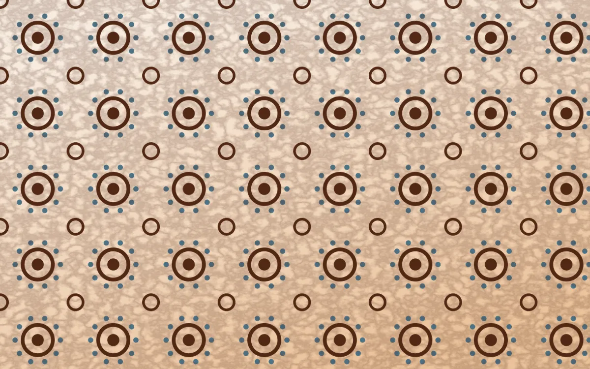 Outback Clay Batik Blooms — light brown, blue and beige batik background