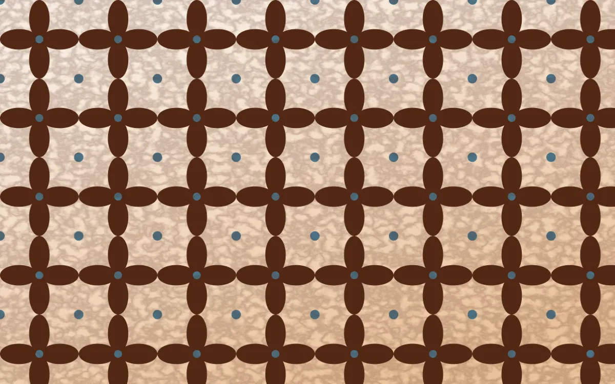 Outback Clay Batik Kawung — light brown, blue and beige batik background