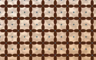 Outback Clay Batik Kawung — light brown, blue and beige batik background