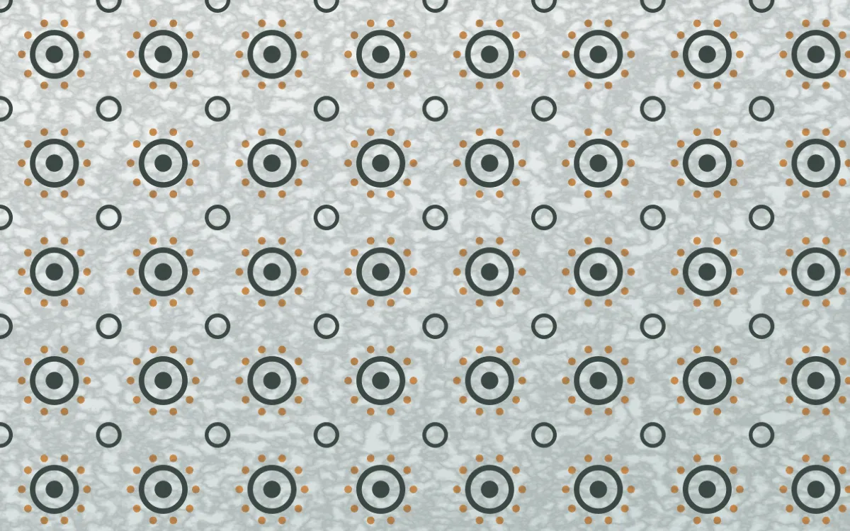 Pacific Fog Batik Blooms — light grey, orange and white batik background