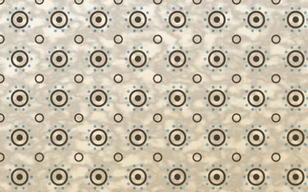 Pampas Cream Batik Blooms — light brown, blue and beige batik background