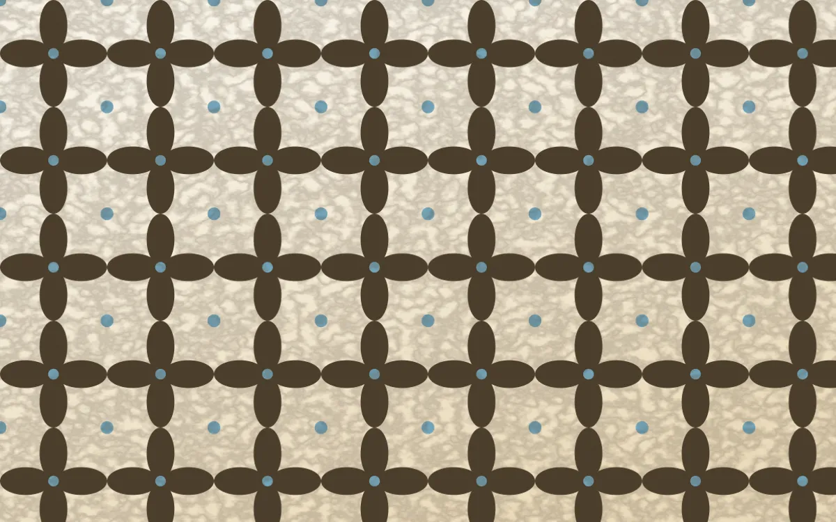 Pampas Cream Batik Kawung — light brown, blue and beige batik background
