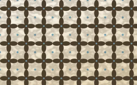 Pampas Cream Batik Kawung — light brown, blue and beige batik background