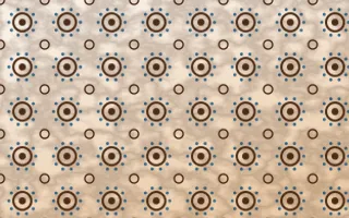 Porto Terra Batik Blooms — light brown, blue and beige batik background