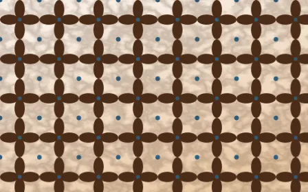 Porto Terra Batik Kawung — light brown, blue and beige batik background