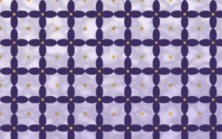 Provence Batik Kawung — light purple, gold and white batik background