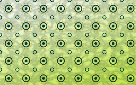Rio Carnival Batik Blooms — light green and gold batik background