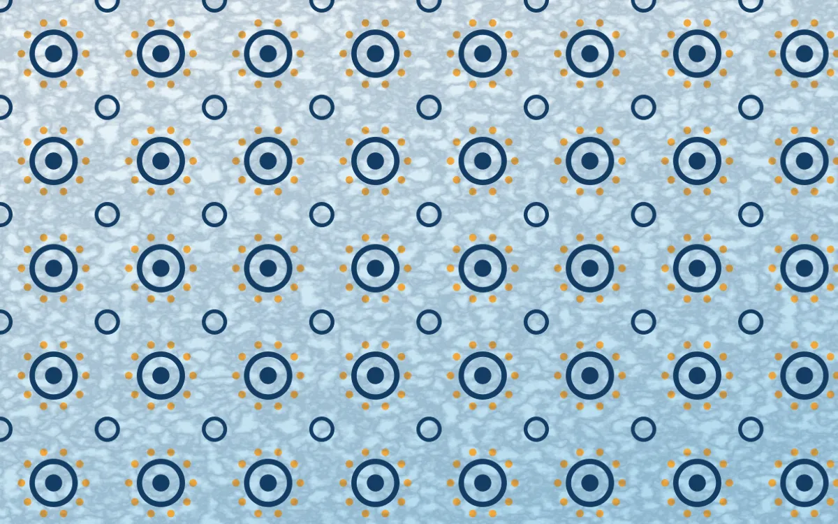 Côte d'Azur Batik Blooms — light blue, orange and white batik background