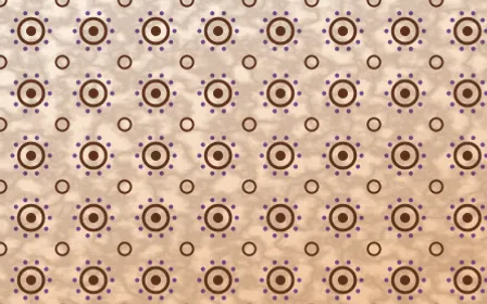 Sahara Dusk Batik Blooms — light brown, purple and beige batik background