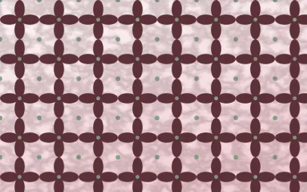 Sakura Paper Batik Kawung — light red, green and white batik background