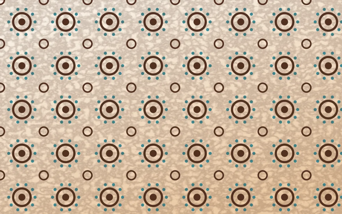 Santa Fe Adobe Batik Blooms — light brown, teal and beige batik background