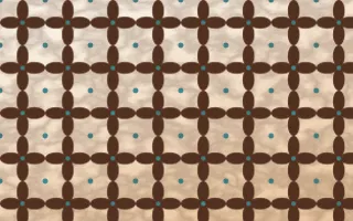 Santa Fe Adobe Batik Kawung — light brown, teal and beige batik background