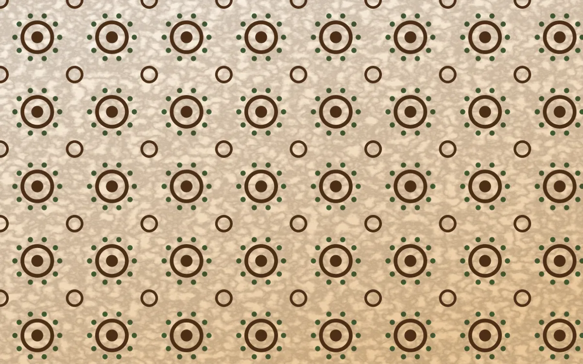 Savanna Clay Batik Blooms — light brown, green and beige batik background