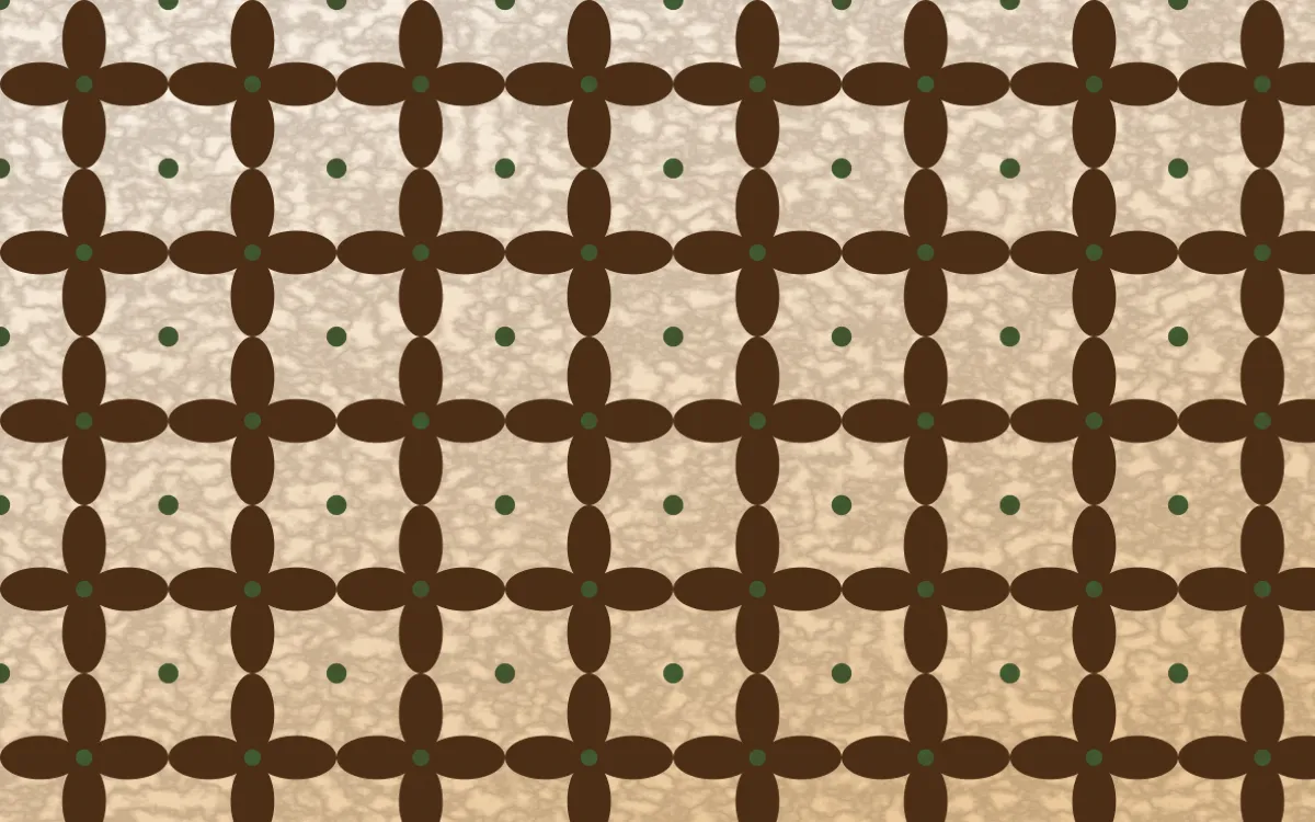 Savanna Clay Batik Kawung — light brown, green and beige batik background