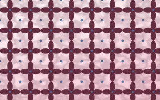 Seoul Blossom Batik Kawung — light pink, blue and white batik background