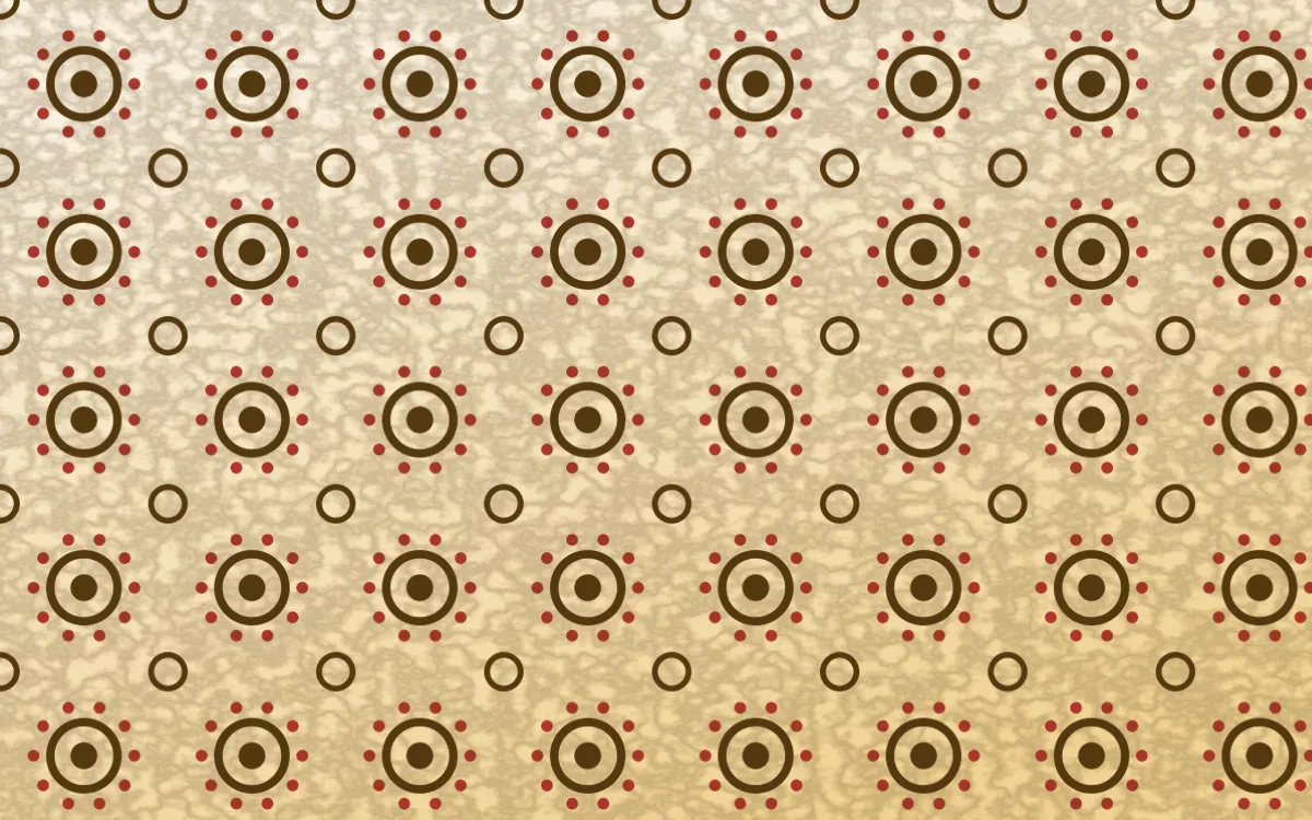 Sevilla Ochre Batik Blooms — light brown, red and beige batik background