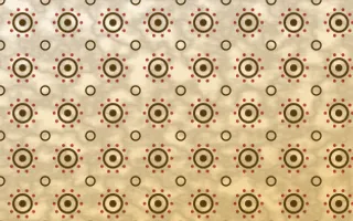 Sevilla Ochre Batik Blooms — light brown, red and beige batik background
