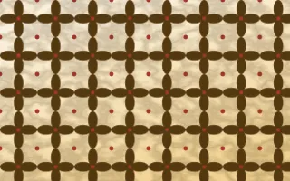 Sevilla Ochre Batik Kawung — light brown, red and beige batik background