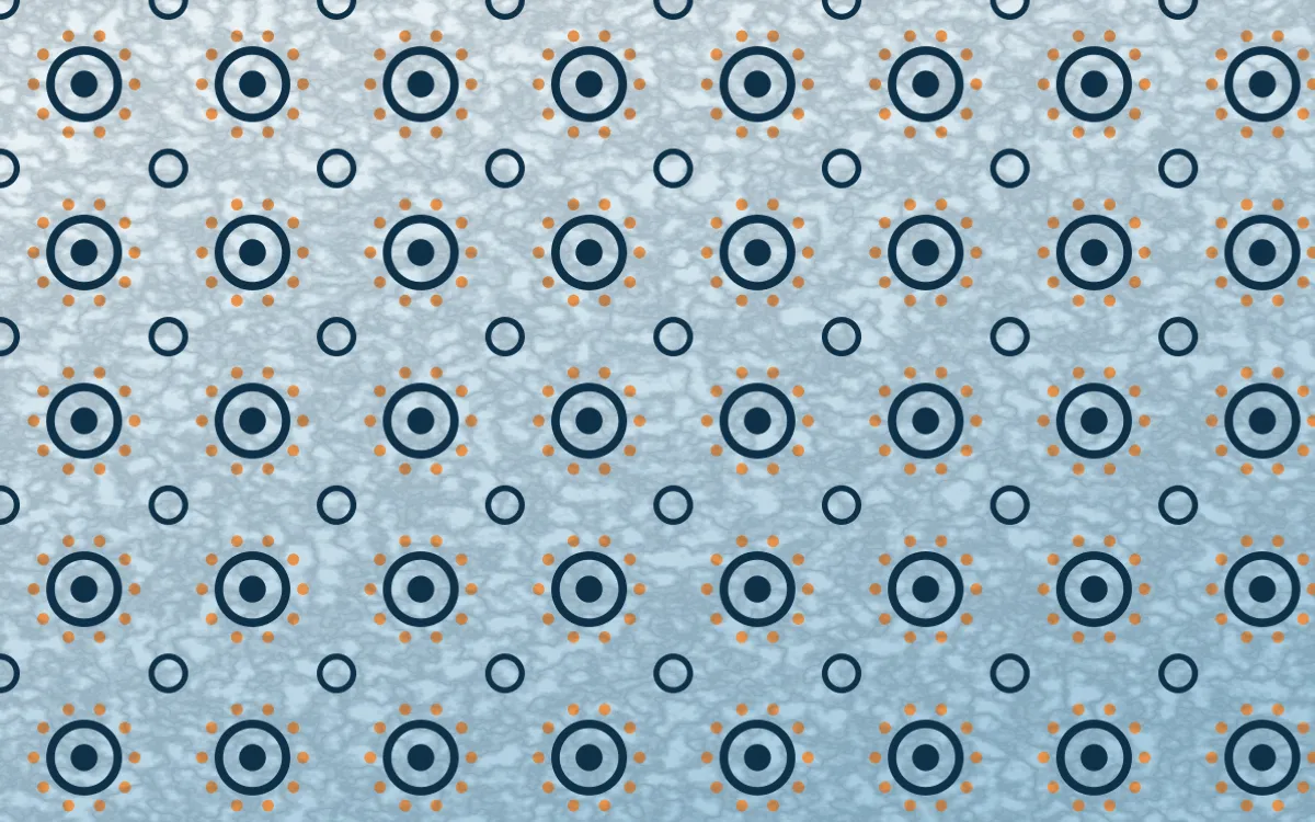 Titicaca Batik Blooms — light blue, orange and white batik background
