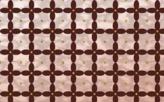 Venetian Rosso Batik Kawung — light red, gold and white batik background