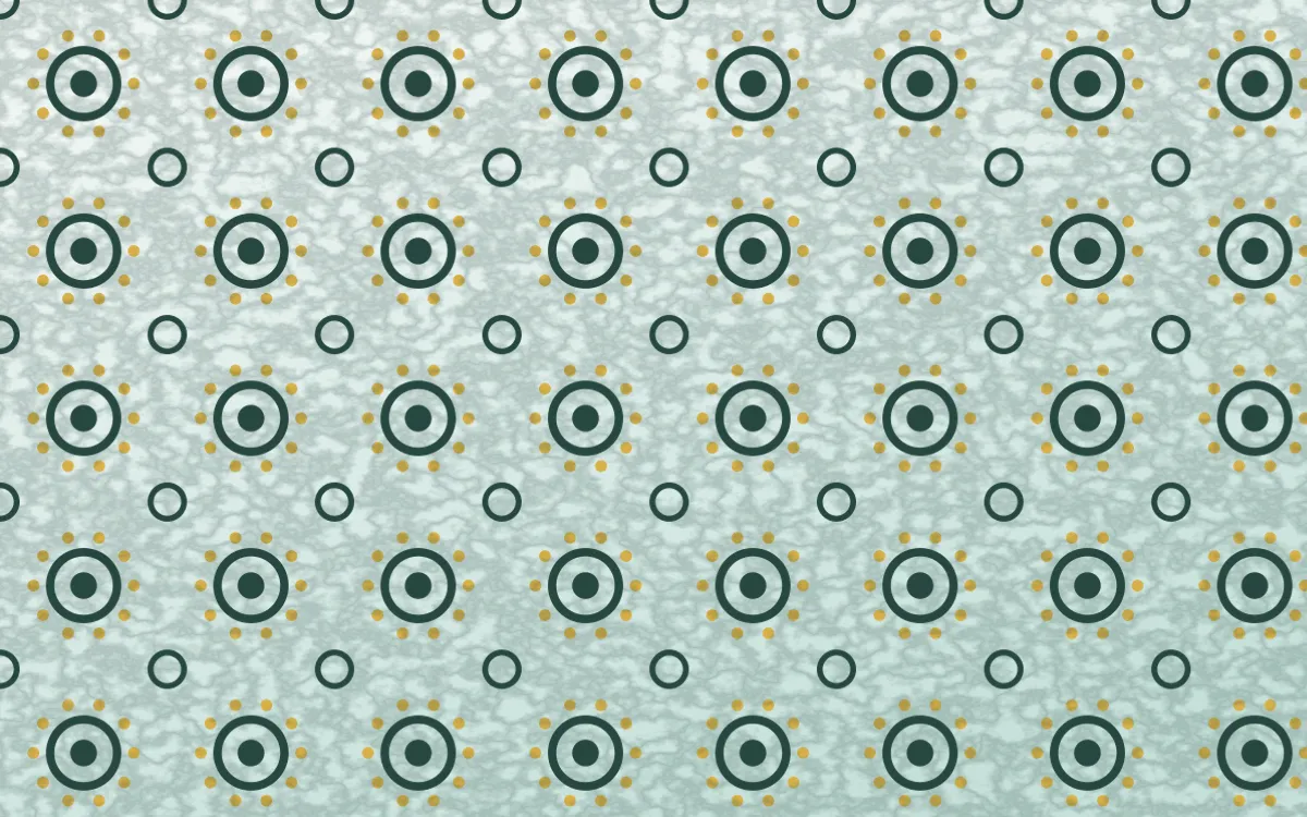 Winter Palace Batik Blooms — light teal, gold and white batik background
