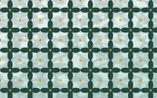 Winter Palace Batik Kawung — light teal, gold and white batik background